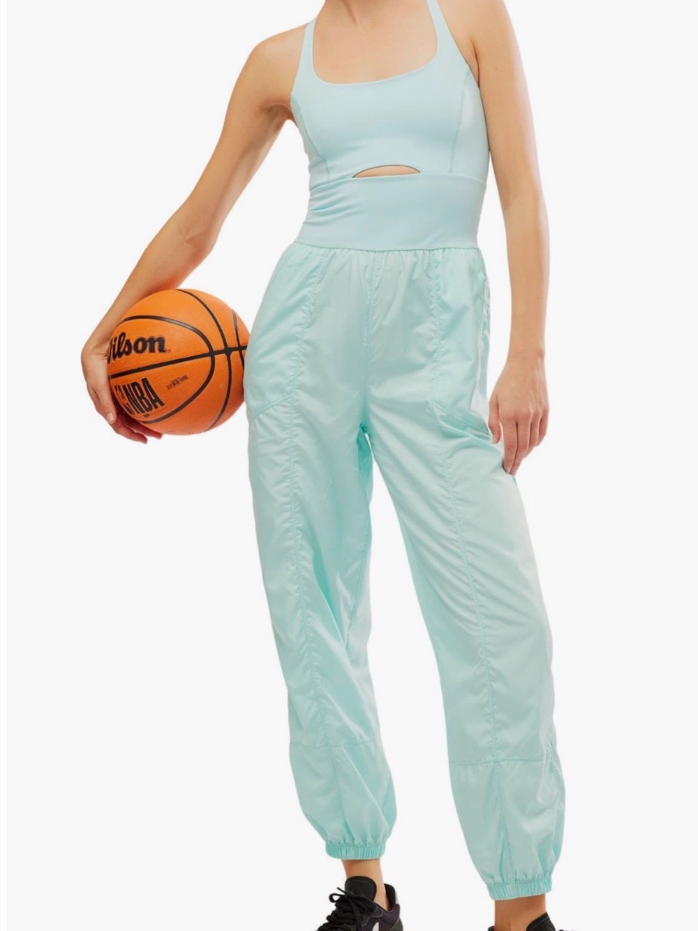 Free People Righteous Runsie Jumpsuit Jogger Sz Small